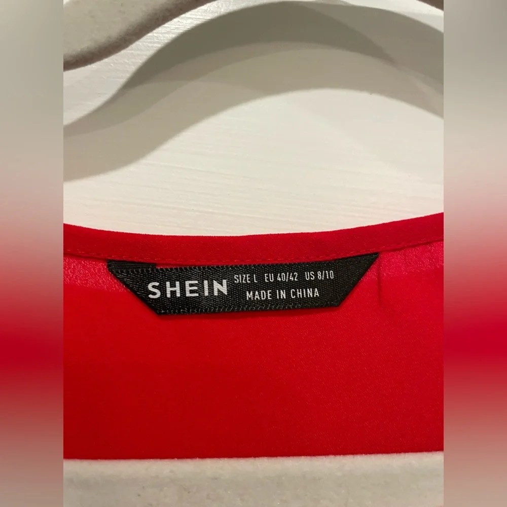 SHEIN- Red Blouse- Size Large